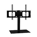 Artiss 32-70 Inch TV Stand, Adjustable Tabletop TVs Mount Bracket Universal Mounting Brackets Floor Stands Home Entertainment Office Bedroom, Screen Monitor Tempered Glass Black