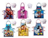 Kids Apron Chef Hat Set Childrens Cooking Baking Aprons For Boys Girls Character