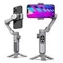 New IZI GO-X 3-Axis Smartphone Handheld Gimbal Stabilizer, OLED Display, LED Fill Light, Wireless Charge Pad, Android, iPhone, Vlog, Live Video, YouTube, Shot Guide, Smart AI Track, Support RGB Light