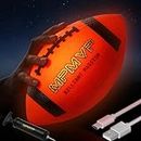 MPMVP Glow Dark Light-Up Football - USB Rechargeable LED Football - Junior Size - Gift Wrapped Toys for Kids, Boys, Youth, Indoor & Outdoor Games