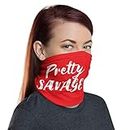 Pretty Savage Neck Mask Headband Arm Band by ThatXpression, White, One Size
