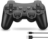 MUZELI Wireless Controller per PS3, Joystick per PS3 con doppio shock compatibile con Playstation 3 con cavo di ricarica
