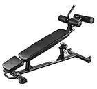 LEWHALE Heavy Duty Decline Adjustable Weight Bench, Sit-Up Bench for For Core Workouts and Curved Ab Decline Bench Press with Reverse Crunch Handle. Efficient Abdominal Trainer Ab Workout Equipment