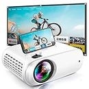 Projector with WiFi, 2023 Upgrade 9000L [100" Projector Screen Included] Projector for Outdoor Movies, 1080P Supported Mini Projector Compatible with TV Stick, iOS, Android, PS5