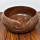 Ajuny Handmade Extra Large Wooden Yarn Bowl with Elegant Design