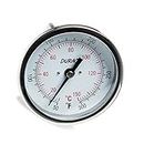 H-B Instrument 21630 Durac Plus NIST Traceable Bi-Metallic Dial Thermometer, with Stainless Steel Probe, 1/2" NPT Threaded Connection, 10 to 150° C, 75mm Dial, 106mm Probe
