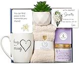 White Lily Sympathy Gift Baskets Bereavement Grief Gifts for Loss of Loved One Dad Mom Husband Sister Friend Condolences Self Care Package Grieving Sorry for Your Loss Gifts for Women