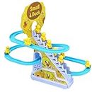 FUNVERSE® Duck Track Toys for Kids - Small Ducks Stair Climbing Toys for Kids, Escalator Toy with Lights and Music - 3 Duck Included (Duck Track)