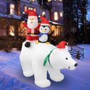 2M Christmas Santa Inflatable Penguin Polar Bear Airblow Outdoor Decoration LED