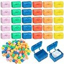 Pinkunn 200 Pcs Plastic Tooth Holder Tooth Fairy Box Tooth Boxes for Kids Colorful 0.8 x 0.6 x 0.6 Mini Treasure Chest for Boy Girl Lost Teeth Keepsake Dentist Theme Party Supplies Goodie Bag Filler