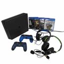 Sony PlayStation 4 PS4 Slim 1 TB Console Bundle 4 Games, 2 Controllers, and More