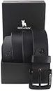 HIDE & SKIN Full Grain Genuine Leather Belt for Men | Belts for men leather | Casual Belt | Original branded belt | Adjustable Free size fits 28-40 inches waist |Gift box included