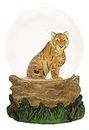 Ebros Forest Jungle Apex Predator Orange Bengal Tiger Glitter Snow Globe 100mm Collectible Figurine 6.25" Tall As Wildlife Animal Hunter Tigers Giant Cats Novelty Water Globes Decor