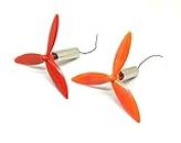 INVENTO 2Pcs DC 3.7V 716 7x16mm Micro Coreless Motor With 2Pcs 50mm 3 Blade Propeller High Speed Mini Drones Quadcopter