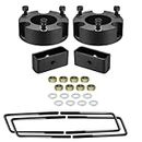BDFHYK 3" Front and 2" Rear Leveling Lift Kit, Compatible with 2005-2022 Toyota Tacoma 4WD, 6061-T6 Aluminum Billet Strut Spacers Leveling Kit Suspension Leveling Lift Kit for Tacoma