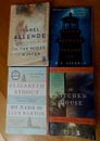 4 Novels Lot Bestsellers Fiction Novel Elizabeth Strout, Isabel Allende, Stedman