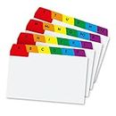 Concord TS-110575 Reinforced A-Z Guide Card with Tabs, 127mm x 76mm, White