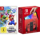 NINTENDO SWITCH Spielekonsole "OLED Mario Edition + Super Bros. Wonder" Spielekonsolen schwarz (schwarz, rot) Switch Bestseller