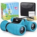 Binoculars for Kids High-Resolution 8x21, Shockproof Compact Kids Binoculars for Bird Watching, Hiking, Camping, Travel, Learning, Spy Games & Exploration Gift for Boys & Girls Blue