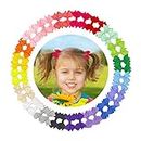 Baby Hair Clips Bows - 40Pcs 2" Full Lined Small Baby Hair Bows for Toddler Girls Hair Accessories Barrettes (bow clips 40pcs)