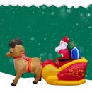 fr 7.2ft Santa Claus On Sleigh Carriage Cute Christmas for Outdoor Garden Yard L