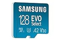 Samsung EVO Select 128GB microSDXC UHS-I U3 130MB/s Full HD and 4K UHD Memory Card inc. SD-Adapter (MB-ME128KA/EU), Blue