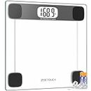 ZOETOUCH Scale for Body Weight Digital Bathroom Scale Weighing Bath Scale with LCD Display, Step on Technology Tempered Glass Batteries and Tape Measure Included, 400lbs