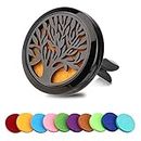 OOTSR Car Aromatherapy Essential Oil Diffuser, Car Diffuser Vent Clip with 10Pcs Random Color Felt Pad, Air Freshener Vent Clips(Tree Pattern)