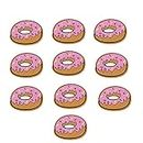 10pcs Embroidered Donuts Pattern Patches Badges for Clothing Iron Applique Iron Sew On DIY Sewing Accessories