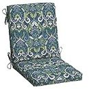 Arden Selections Outdoor Dining Chair Cushion 20 x 20, Water Repellent, Fade Resistant 20 x 20, Sapphire Aurora Blue Damask