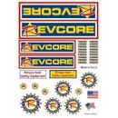 REVCORE - Gen 1 White with yellow triangle decal set - old school bmx