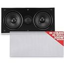 Pyle PDIWCS56 in-Wall/in-Ceiling Dual 5.25-Inch Center Channel Sound System, 2-Way, Flush Mount, White, Single Unit