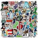 Potota Minecra_ft Stickers| 50 Pack |Vinyl Waterproof Stickers for Laptop,Bumper,Water Bottles,Computer,Phone,Hard hat,Car Stickers and Decals,(Minecra_ft-50)