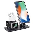 Smartelf 3 in 1 Charging Stand for Apple Watch Series 5/4/3/2/1,Charging Dock Station for AirPods 1/2,Phone Holder for iPhone 11/11 Pro/11 Pro Max/X/XS/XS Max/XR/8/8 Plus/7/7 Plus/6S/6S Plus-Grey