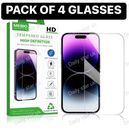 4X Gorilla Tempered Glass Screen Protector for iPhone 15 13 12 11 14 Pro Max XR