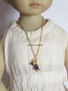 BEARS Mini-Handmade Blue Necklace & Pendant Doll. Jewelry Accessory Dolls
