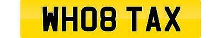 PRIVATE NUMBER PLATE WH08 TAX CHERISHED REGISTRATION WHO TAXI TAXY ACCOUNTANT