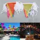 10M Multi Colour Flags Banner Bunting Party Event Home Garden Decoration