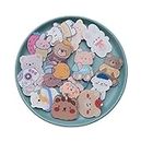 SOWAKA 15 Pcs Acrylic Pins Cute Adorable Brooch Pins Kawaii Aesthetic Cartoon Pins for Girls Teenagers Backpacks Bags Clothing Hoodies Jackets Hats Accessories