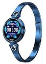Smart Watch for Women,Waterproof Fitness Tracker for Android iOS Heart Rate Monitor Blood Pressure Luxury Rose Gold Crystal Smart Bracelet Calorie Counter Pedometer Call Message Reminder Sleep Tracker, blue, fitness