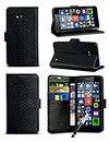 For Alcatel One Touch Pixi 3 (4.0 inch) Dual SIM - Black Textured Carbon Fibre Style Wallet Flip Skin Case Cover with RETRACTABLE Capacitive Stylus Touch Screen Pen, Screen Protector and Polishing Cloth - Black