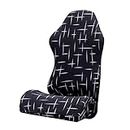 CALANDIS® Swivel Computer Gaming Chair Cover Stretch Armchair Cover Black and White | Polyester Fiber | 1 Piece Chair Back Cover1 Piece Seat Cover2 Pieces Armrest Cover