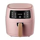 MXPWQQA Air Fryer， Air Oven Frier Digital Display Multifunctional Household appliances air Fryer Kitchen Smart Oven Cooker Home Cooking (Color : Pink, Size : KR)