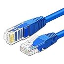TNP Products TNP Cat5e Ethernet Patch Cable (25 Feet) - Professional Gold Plated Snagless RJ45 Connector Computer Networking LAN Wire Cord Plug Premium Unshielded Twisted Pair (Blue)
