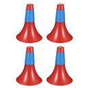 4Pcs 7"x9" Cone Marker Agility Training Obstacle Sports Equipment Red Blue
