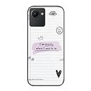 NDCOM for Realme C30 / Realme C30s / Narzo 50i Prime Back Cover Motivational Quote On Notebook Paper Printed Glass Case
