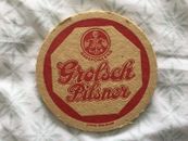 Grolsch Pilsner Lager Beer Mat - 1950s / 1960s - Vintage