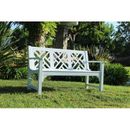 Innova Hearth and Home Chippendale Cast Aluminum Park Outdoor Bench Metal in White | 32 H x 52.5 W x 25.25 D in | Wayfair C612-03
