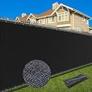 Patiobay 6X50FT Privacy Screen Fence, Heavy Duty Fencing Shade Cover, 170GSM 90% Blockage Mesh Shade Net for Wall Garden Yard Backyard (6 ftx50 ft, Black), (HQ0115000)
