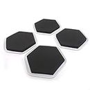 Pack of 4 Furniture Sliders - Can be Used on Carpets, Tiles and Wooden Floors, Reusable Furniture Gliders, 7.5cm x 8cm, Appliance Movers, Move Sofas, Beds, Chairs and More (4)
